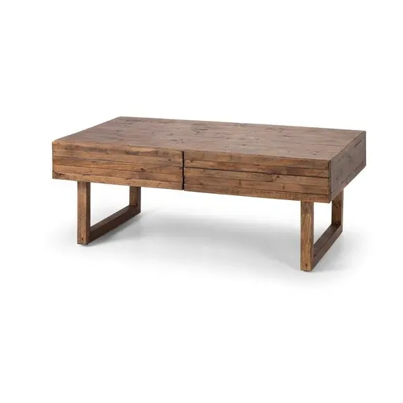 2 Drawer Coffee Table - Brown, Reclaimed Wood