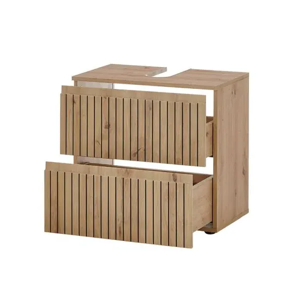 2-Drawer Under Sink Cabinet - Brown, Wood Effect