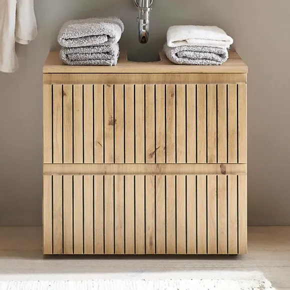 2-Drawer Under Sink Cabinet - Brown, Wood Effect image