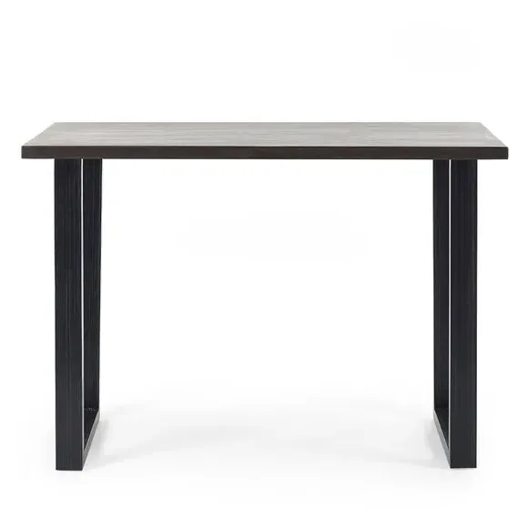 2-Seater Bar Table with Trapeze Legs - Oak