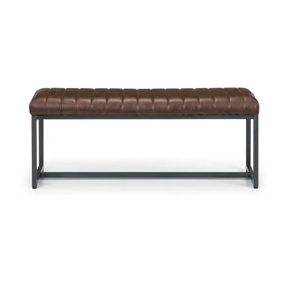 2-Seater Dining Bench - Brown, Faux Leather