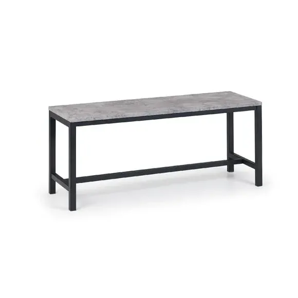 2-Seater Dining Bench - Grey, Concrete-Effect