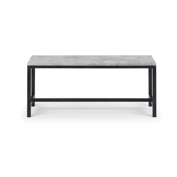 2-Seater Dining Bench - Grey, Concrete-Effect