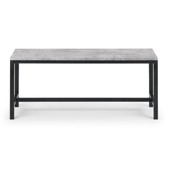 2-Seater Dining Bench - Grey, Concrete-Effect