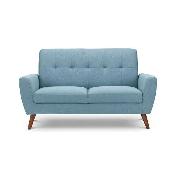 2-Seater Sofa with Deep Seat - Blue, Linen