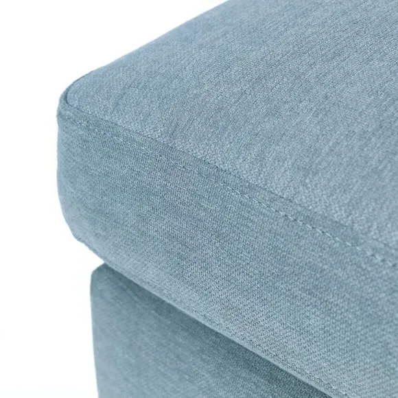 2-Seater Sofa with Deep Seat - Blue, Linen