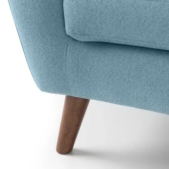 2-Seater Sofa with Deep Seat - Blue, Linen