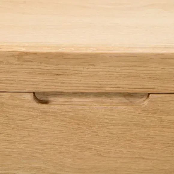 3-Drawer Chest with Curved Edges - Oak