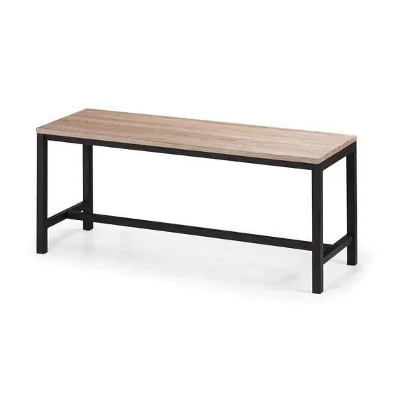 3-Seater Dining Bench - Sonoma Oak, Metal Frame