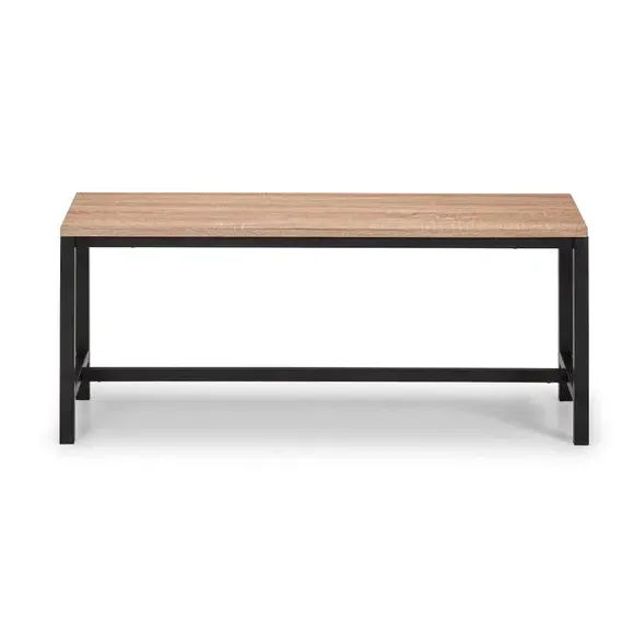 3-Seater Dining Bench - Sonoma Oak, Metal Frame