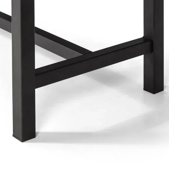 3-Seater Dining Bench - Sonoma Oak, Metal Frame