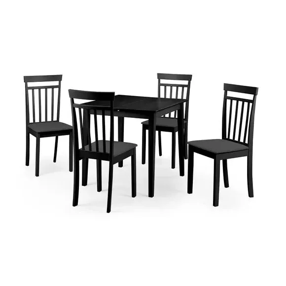 4-6 Seater Extendable Dining Table - Black