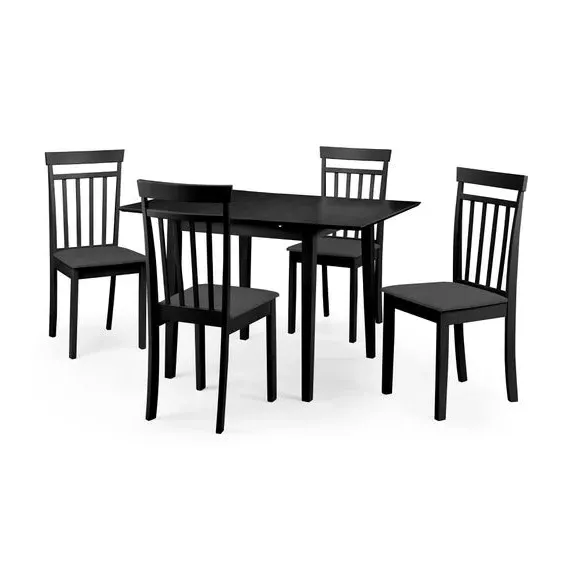 4-6 Seater Extendable Dining Table - Black