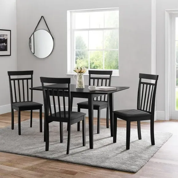 4-6 Seater Extendable Dining Table - Black image