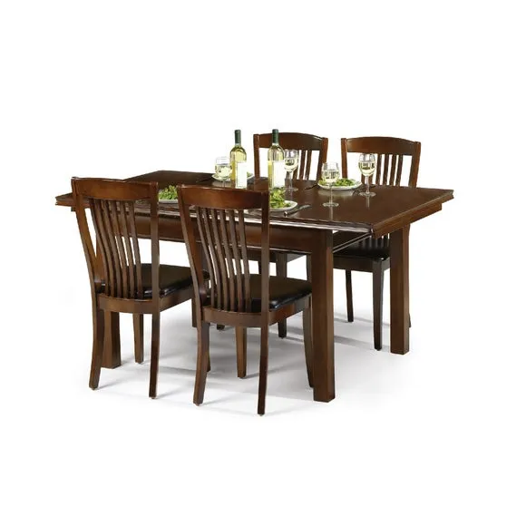 4-6 Seater Extendable Dining Table - Brown, Hardwood