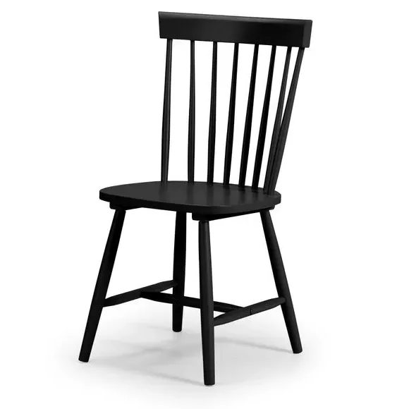 4-Piece Dining Chair Set - Black, Hardwood