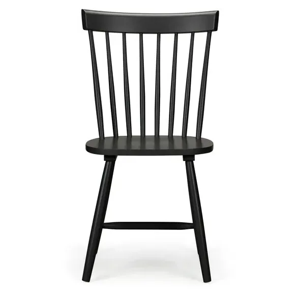 4-Piece Dining Chair Set - Black, Hardwood