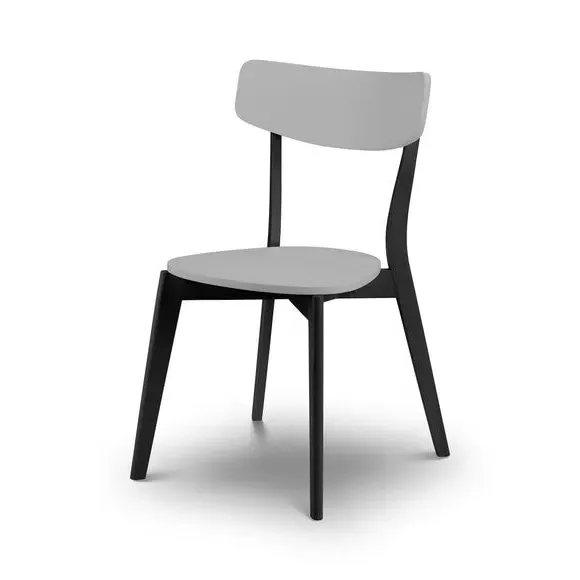 4-Piece Dining Chair Set - Grey, Hardwood