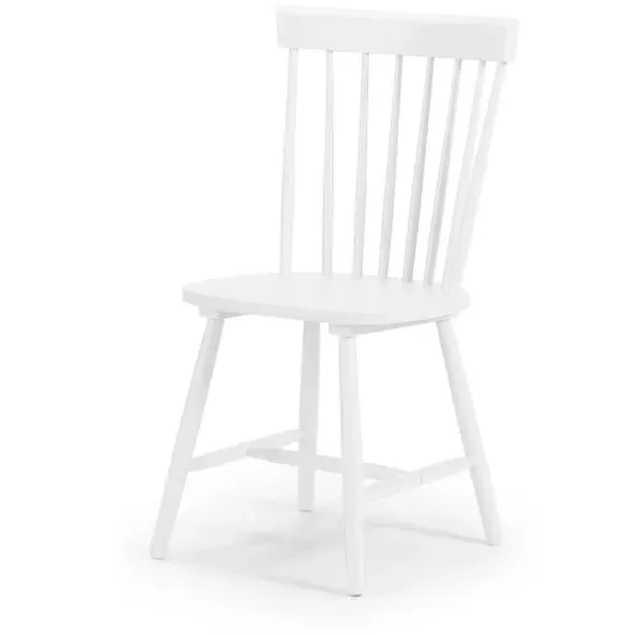4-Piece Dining Chair Set - White, Hardwood