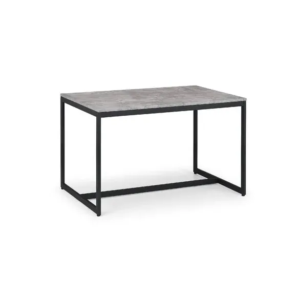 4-Seater Dining Set with Bench - Grey, Metal