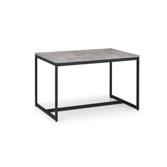 4-Seater Dining Set with Bench - Grey, Metal