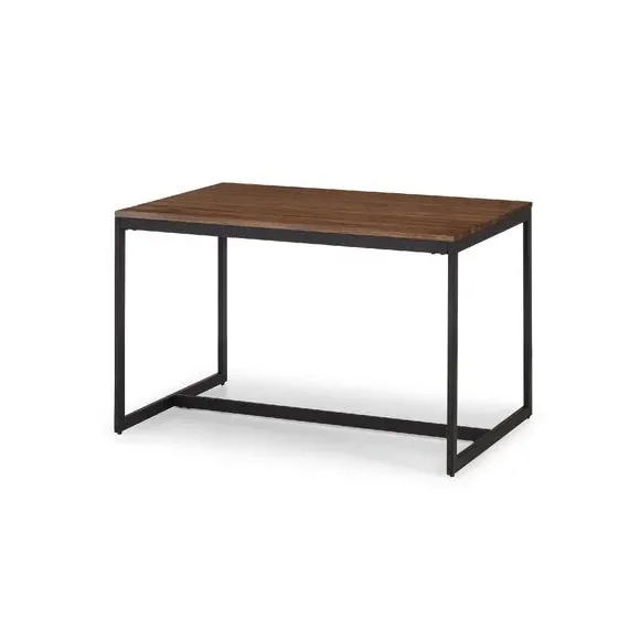 4-Seater Dining Set with Bench - Walnut, Metal