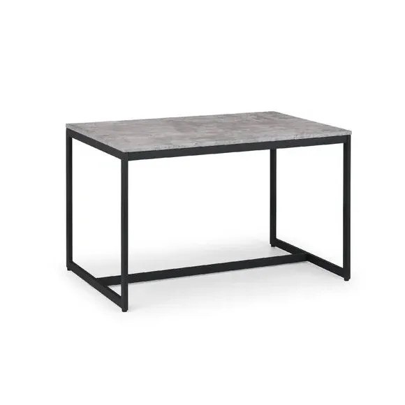 4-Seater Dining Set with Chairs - Black, Metal