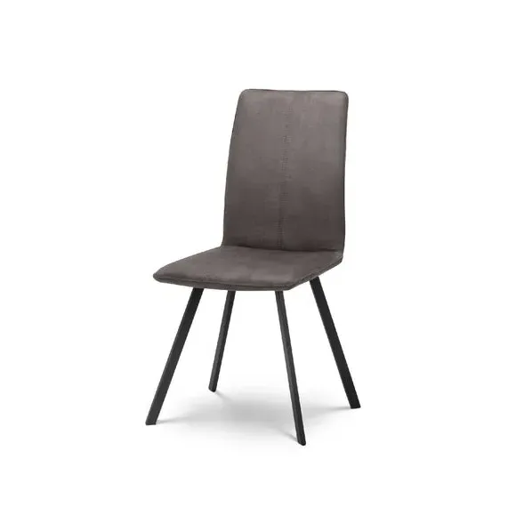 4-Seater Dining Set with Chairs - Brown, Metal
