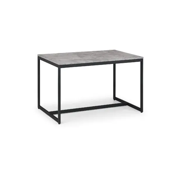 4-Seater Dining Set with Chairs - Grey, Metal