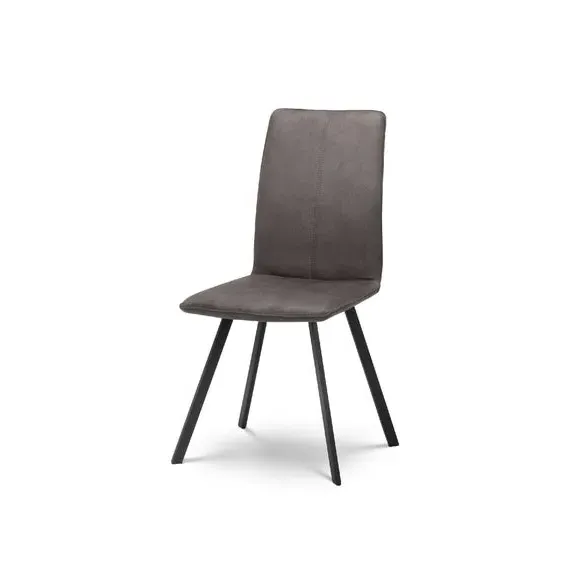 4-Seater Dining Set with Chairs - Grey, Metal