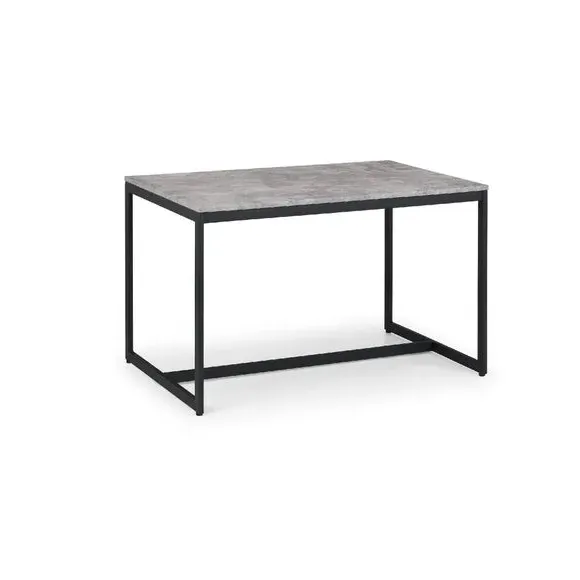 4-Seater Dining Set with Chairs - Grey, Metal