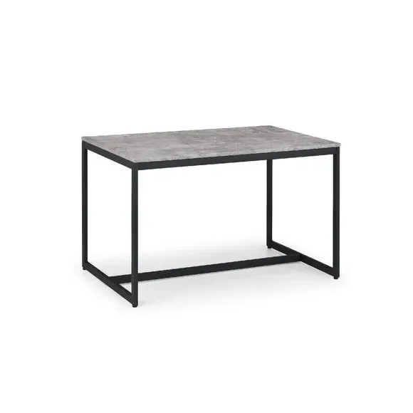 4-Seater Dining Set with Chairs - Grey, Metal