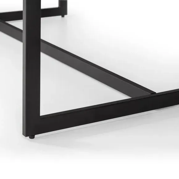 4-Seater Dining Table - Black, Metal