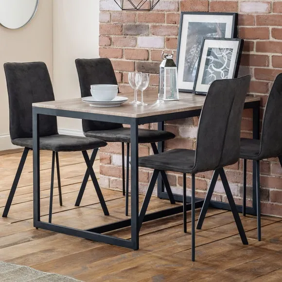4-Seater Dining Table - Black, Metal image