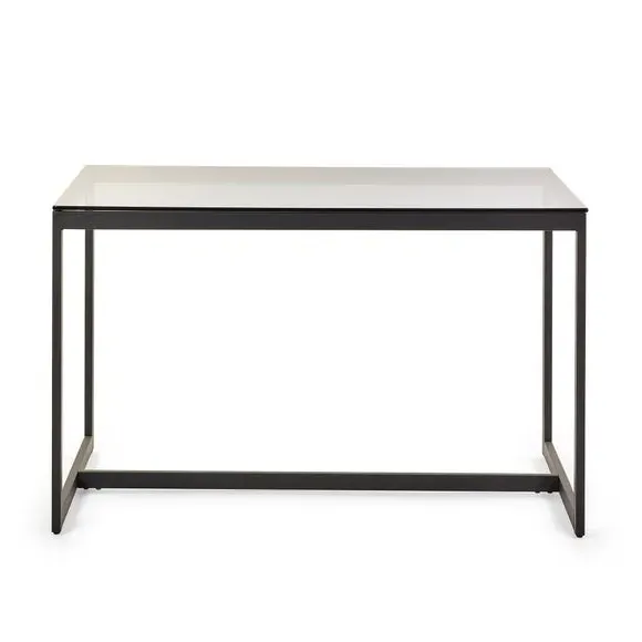 4-Seater Dining Table - Black, Smoked Glass
