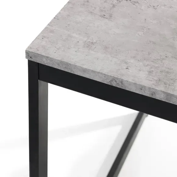 4-Seater Dining Table - Grey, Concrete Effect