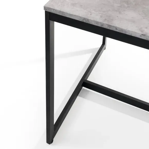 4-Seater Dining Table - Grey, Concrete Effect