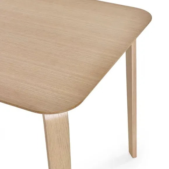 4-Seater Dining Table - Light Wood, Oak Veneer