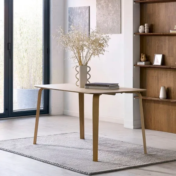 4-Seater Dining Table - Light Wood, Oak Veneer image