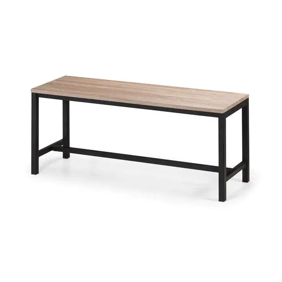 4-Seater Dining Table with 2 Benches - Black