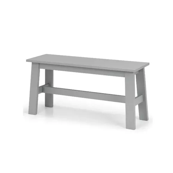 4-Seater Dining Table with 2 Benches - Grey