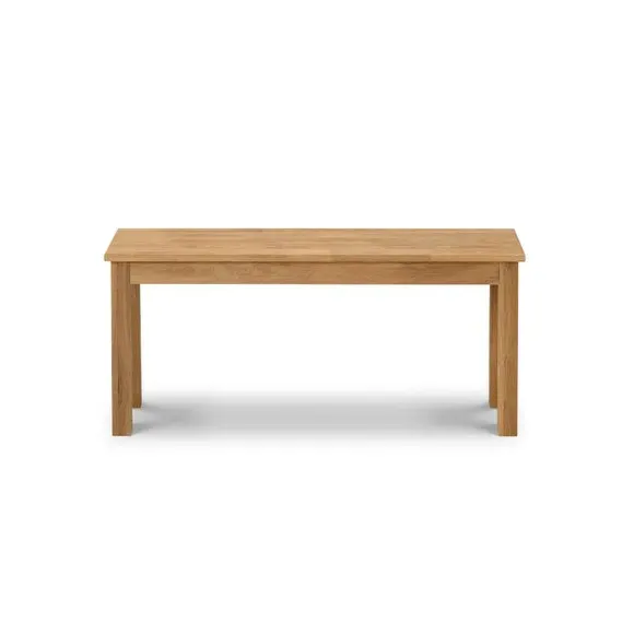 4-Seater Dining Table with 2 Benches - Oak