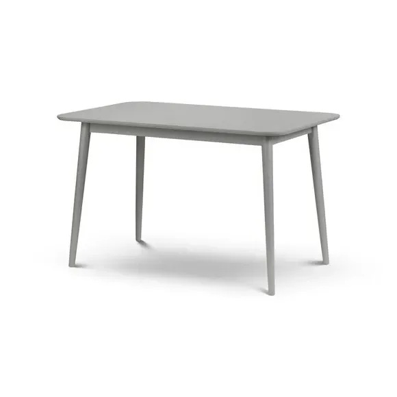 4-Seater Dining Table with Curved Edges - Grey