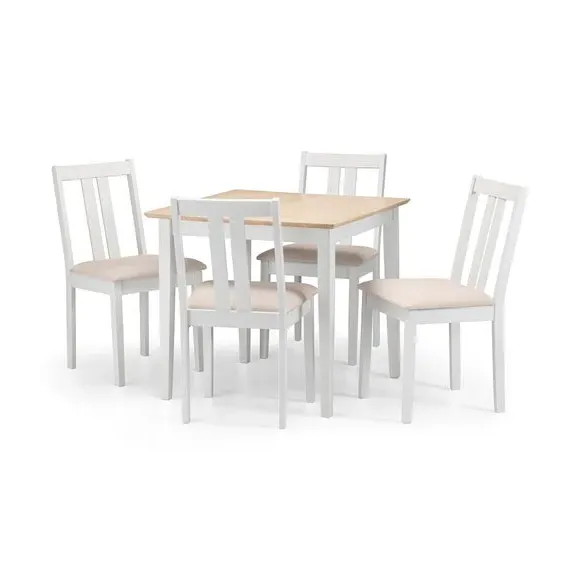 4-Seater Extendable Dining Table - Ivory, Hardwood