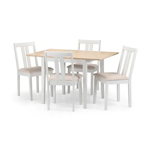 4-Seater Extendable Dining Table - Ivory, Hardwood
