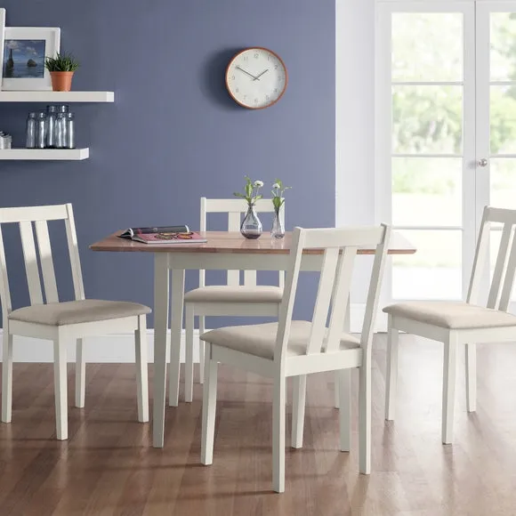 4-Seater Extendable Dining Table - Ivory, Hardwood image