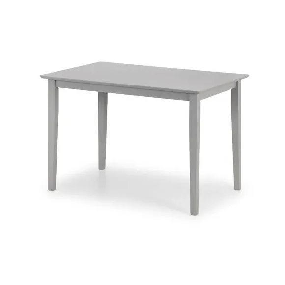 4-Seater Rectangular Dining Set - Grey, Lacquered
