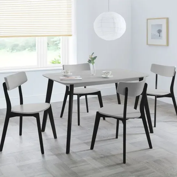 4-Seater Rectangular Dining Table - Grey, MDF image