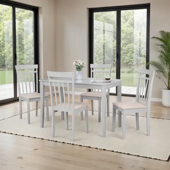 4-Seater Rectangular Dining Table - Grey
