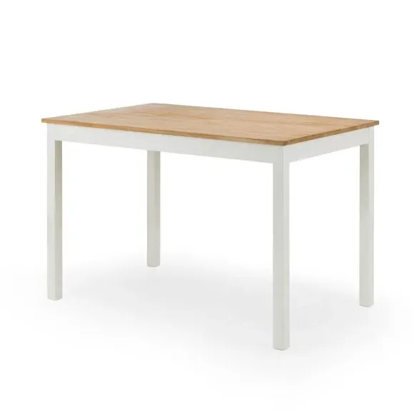 4-Seater Rectangular Dining Table - Ivory, Oak